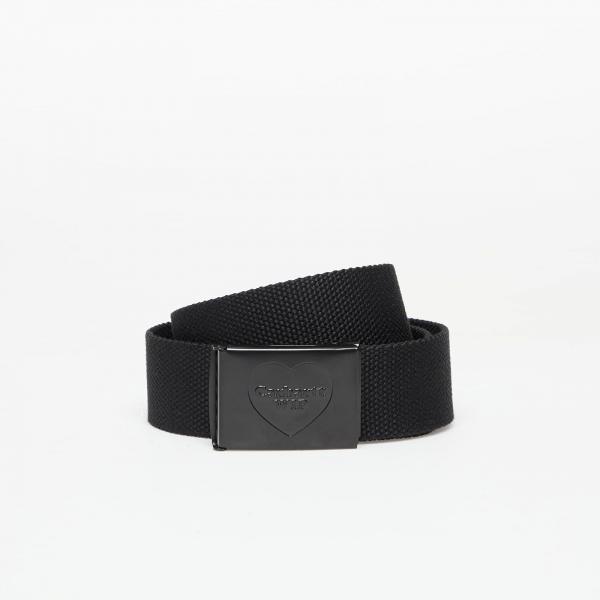 Pásek Carhartt WIP Heart Clip Belt Black/ Black Universal