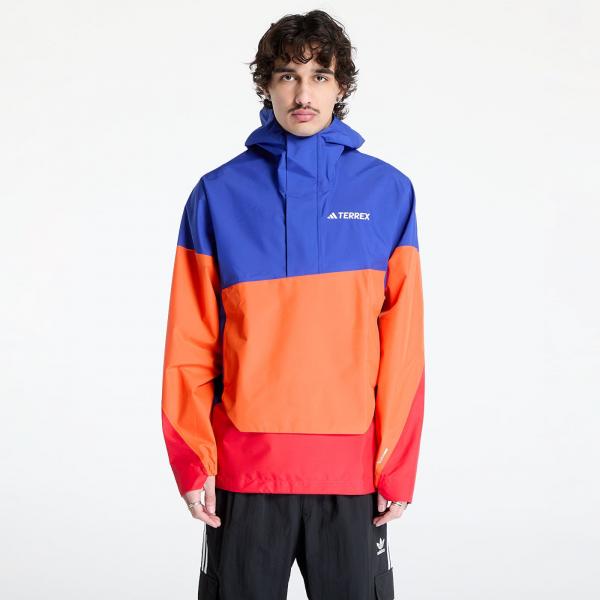 Větrovka adidas Terrex Xploric 2.5 Layer Climaproof Anorak Blue/ Semi Lucid Blue/ Semi Impact Orange S