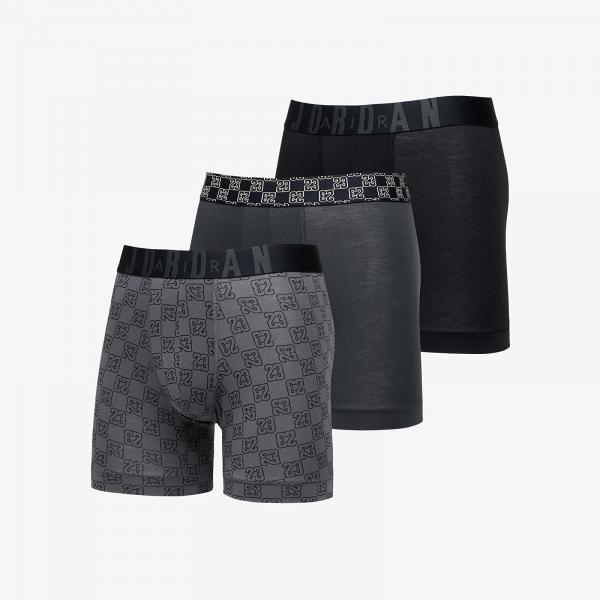 Boxerky Jordan Flight Modal 23 Monogram Boxer Brief 3-Pack Black S