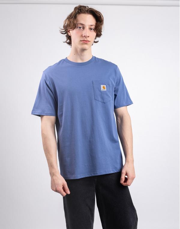 Tričko Carhartt WIP S/S Pocket T-Shirt Blue Iris