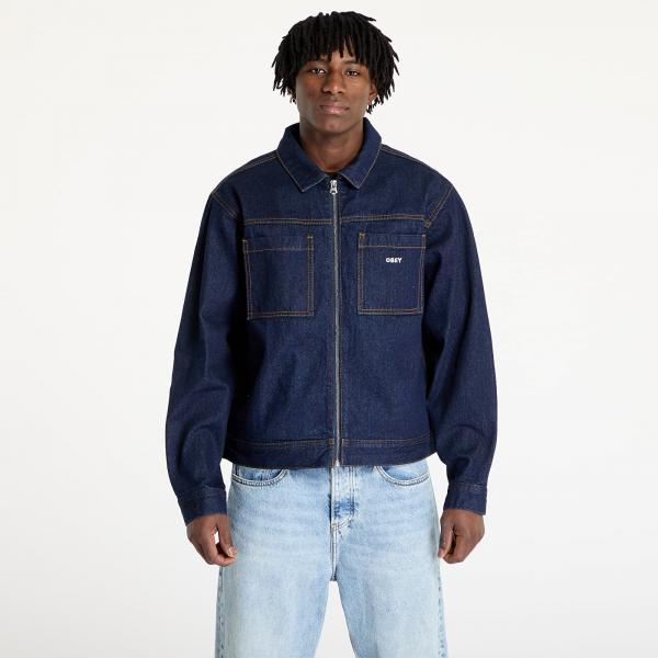 Bunda OBEY Icon Hardwork Zip Up Jacket Rinse Indigo L