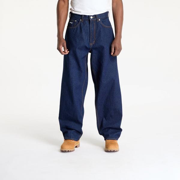 Kalhoty OBEY Bigwig Baggy Denim Jeans Rinse Indigo 33