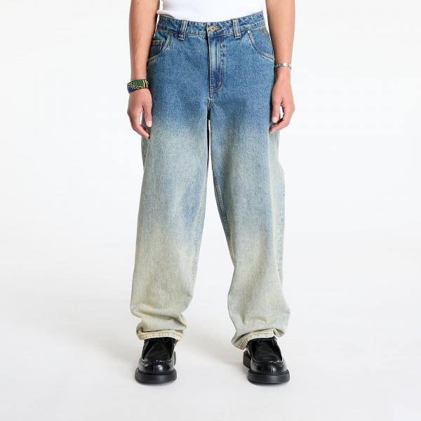 Kalhoty DIME Classic Baggy Denim Pants Dipped Sandblasted Indigo 34