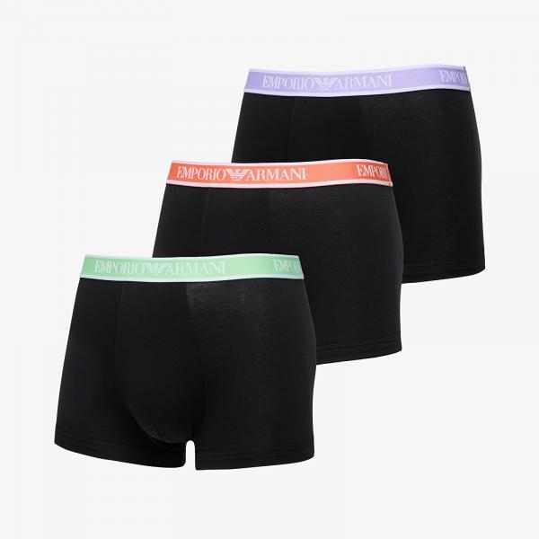 Boxerky EA7 Emporio Armani 3-Pack Trunk Black/ Black/ Black M