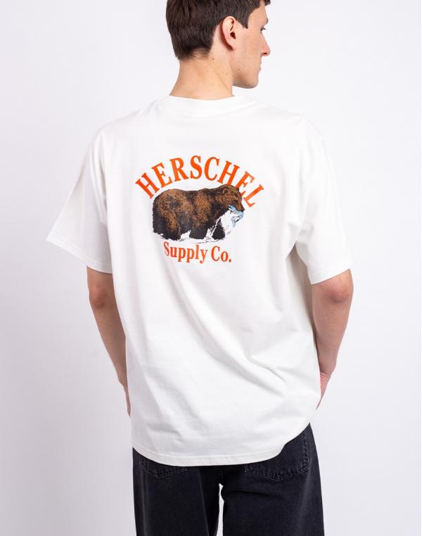 Tričko Herschel Supply Grizzly Tee Men's Blanc de Blanc