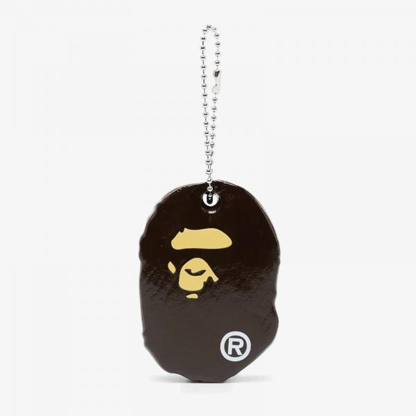 A BATHING APE Ape Head Keychain Brown Universal