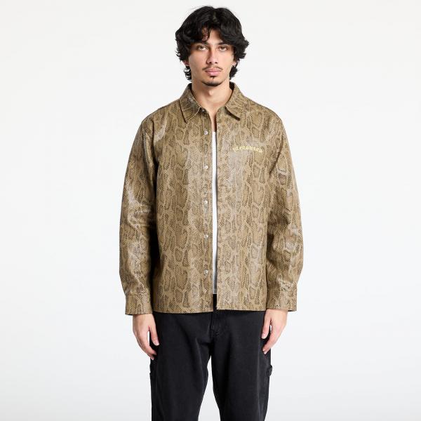Košile PLEASURES Anaconda Overshirt Brown S