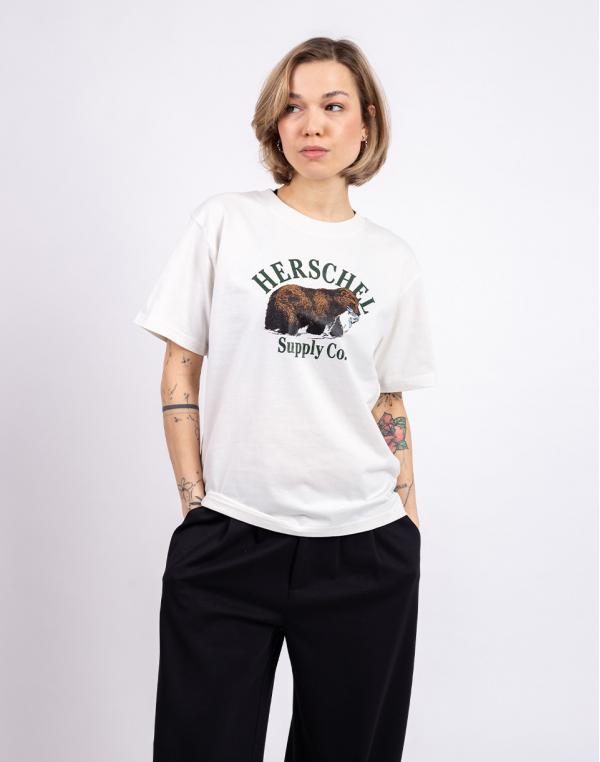 Tričko Herschel Supply Grizzly Tee Women's Blanc de Blanc