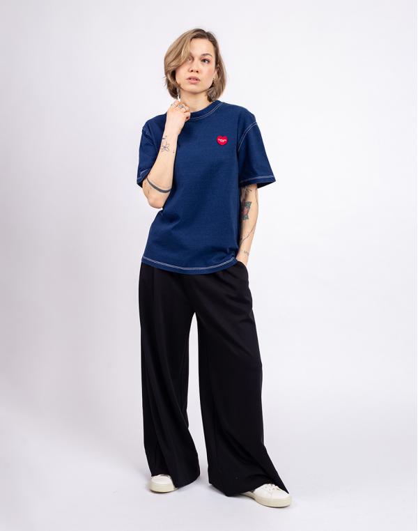 Tričko Carhartt WIP W' S/S Ingo T-Shirt Dark Blue garment dyed
