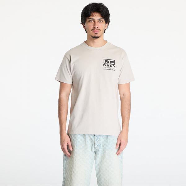 Tričko OBEY Permission T-Shirt Silver Grey M