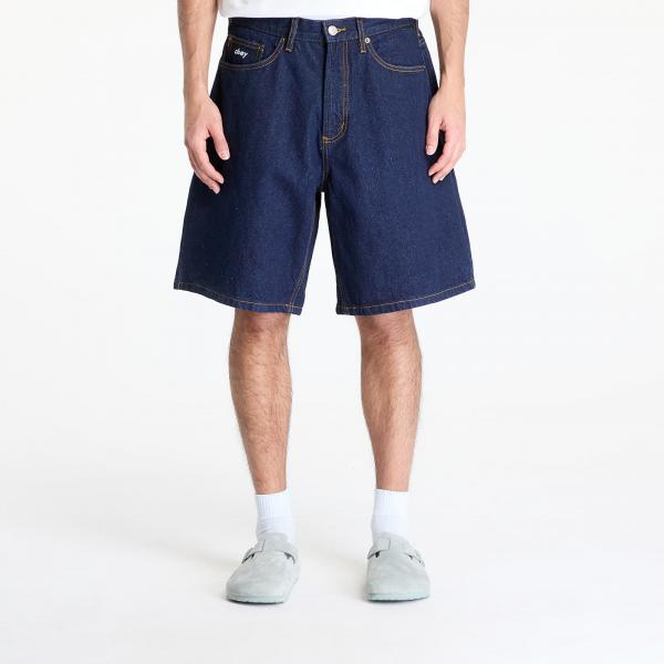 Šortky OBEY Bigwig Baggy Denim Short Rinse Indigo W34