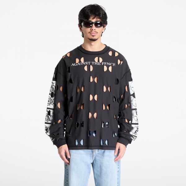 Tričko Umbro Against The Fence Longsleeve T-Shirt Washed Black XL