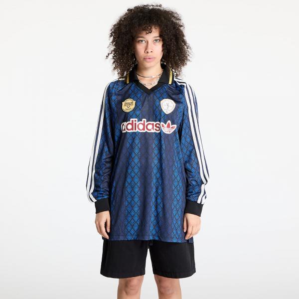 Dres adidas Retro Sports Cricket-Inspired Longsleeve Jersey Black/ Black/ Night Indigo M