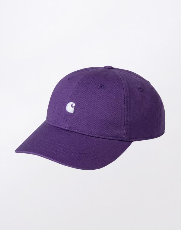 Carhartt WIP Madison Logo Cap Huckleberry/White