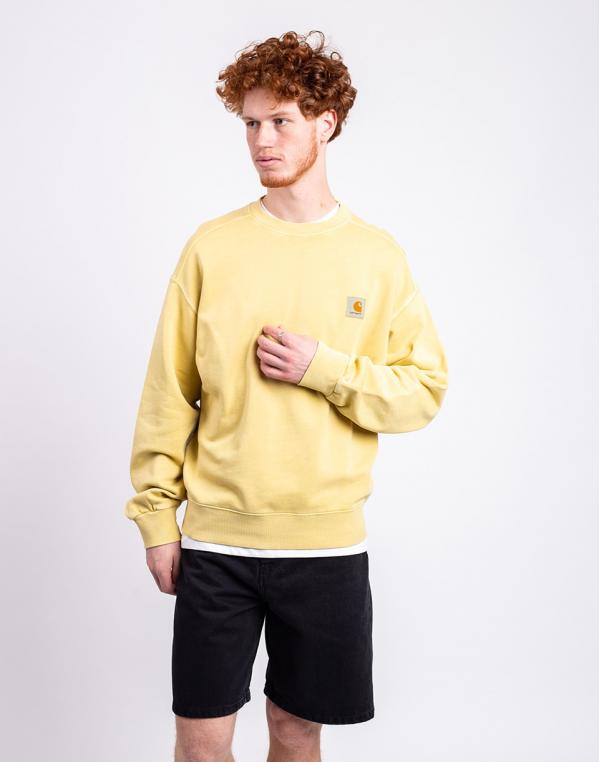 Carhartt WIP Nelson Sweat Air Yellow garment dyed M