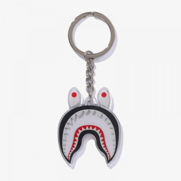 A BATHING APE Shark Acrylic Keychain Clear Universal