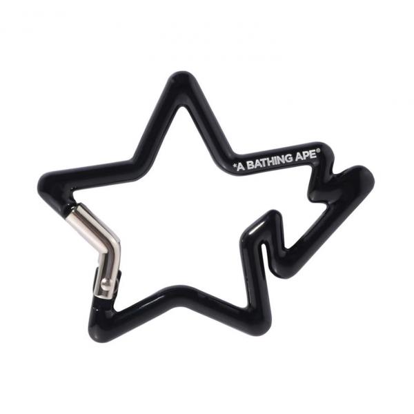 A BATHING APE Sta Carabiner Black Universal