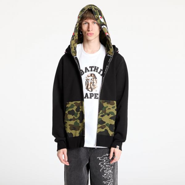 Mikina A BATHING APE 1St Camo Shark Full Zip Double Hoodie UNISEX Black M
