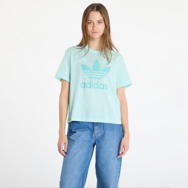 Tričko adidas Adicolor Trefoil Tee Boxy Semi Flash Aqua S
