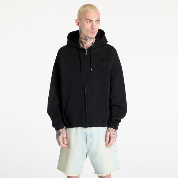 Mikina Wasted Paris M Kingdom Curve Destroy Boxy Zip Hoodie Black XL