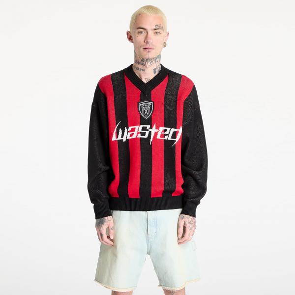 Svetr Wasted Paris M Blade Sweater Black/ Fire Red M