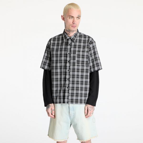 Košile Wasted Paris M Yard Tartan Shirt Age Black/ White L