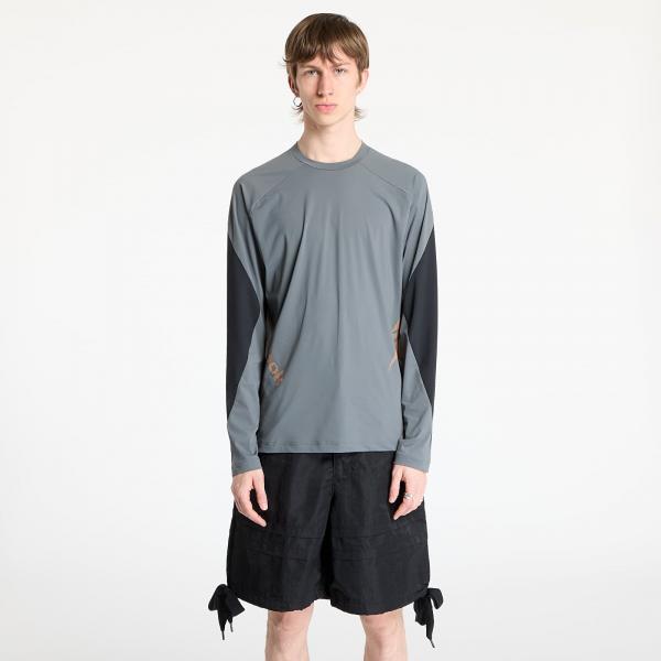 Tričko Reebok Longsleeve Run Tee UNISEX Grey 3/ Washed Black XL