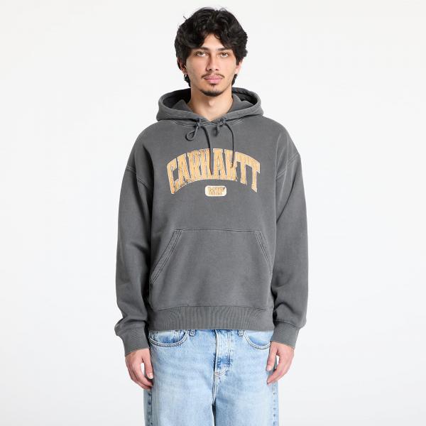 Mikina Carhartt WIP Hooded Library Sweat UNISEX Black Garment Dyed S