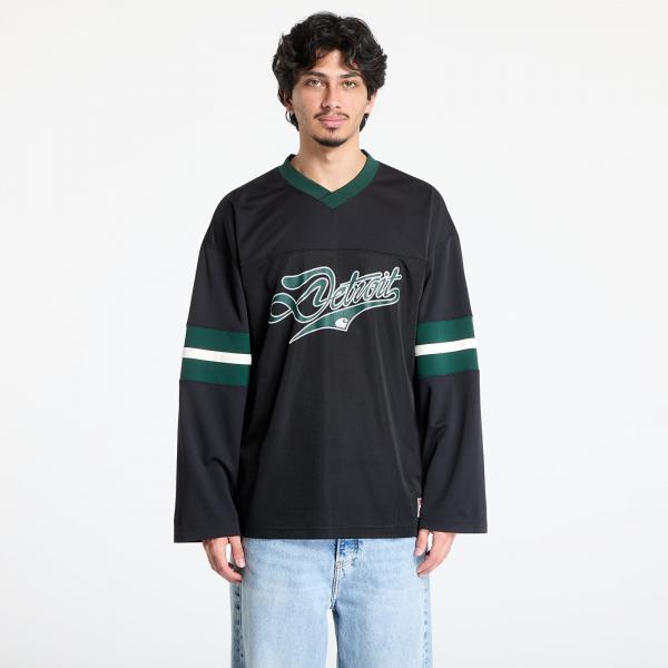 Tričko Carhartt WIP Long Sleeve Detroit Mesh T-Shirt UNISEX Black/ Conifer/ Wax L
