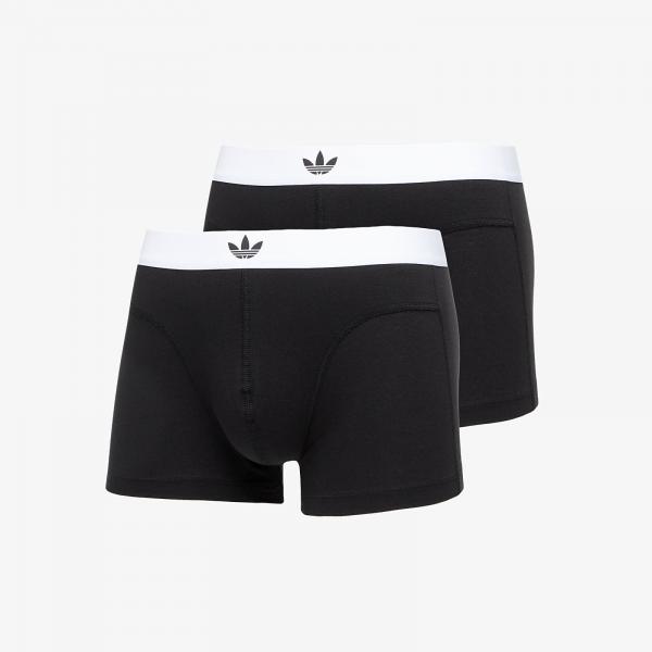 Boxerky adidas Comfort Flex Cotton - Body Lines Trunk 2-Pack Black XL