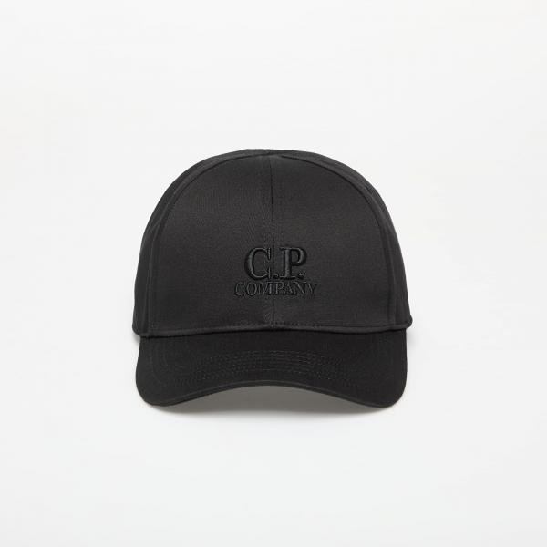 Kšiltovka C.P. Company Gabardine Logo Cap Black Universal