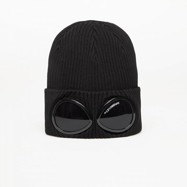 Čepice C.P. Company Cotton Goggle Beanie Black Universal