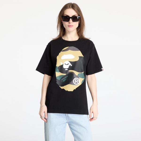 Tričko A BATHING APE Giant 1St Camo Big Ape Head Tee UNISEX Black/ Yellow S