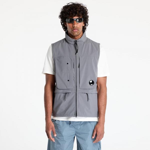 Vesta C.P. Company Cp Shell-R Hooded Vest Smoked Pearl M