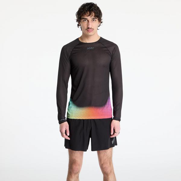 Tričko SOAR Running Men's Race Base Layer T-Shirt Black/Rainbow Dot S