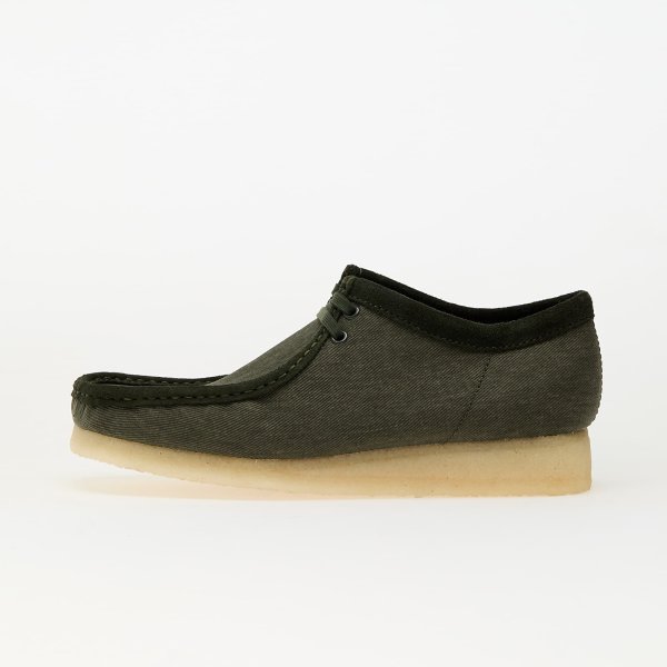 Boty Clarks Originals Wallabee Forest Green Canvas 9.5