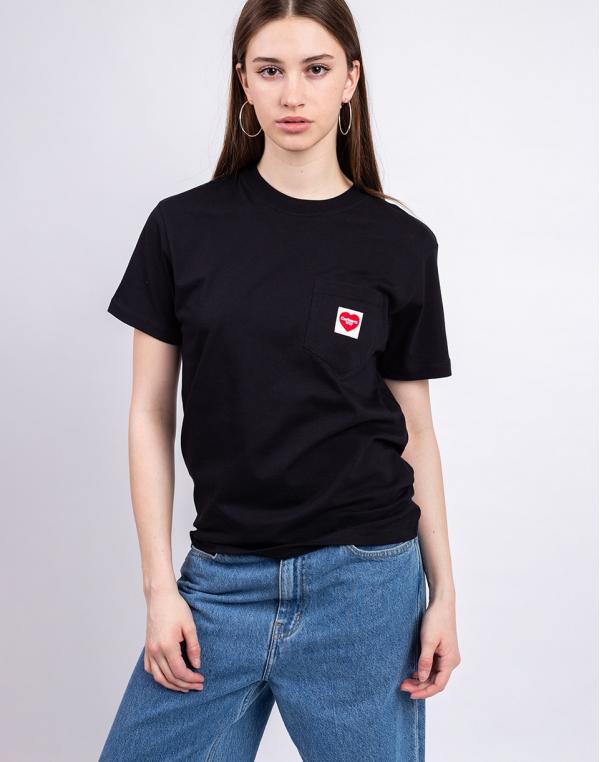Tričko Carhartt WIP W' S/S Pocket Heart T-Shirt Black/Red