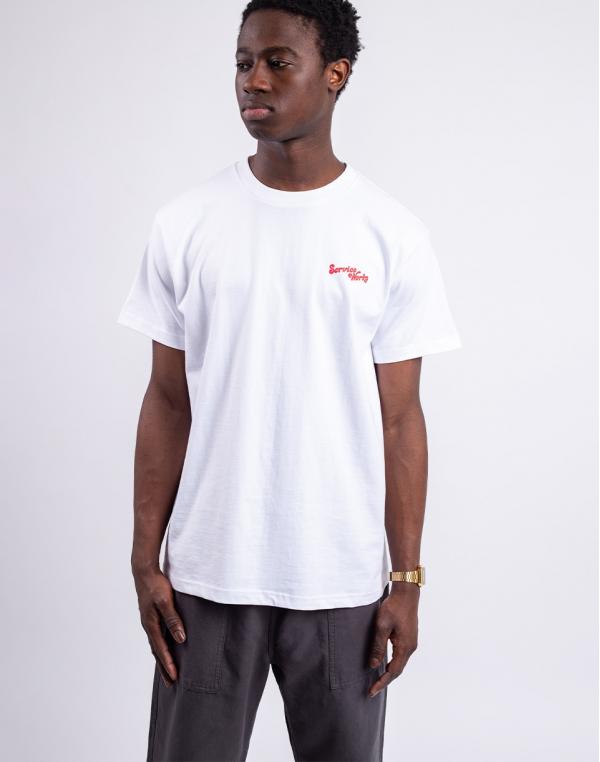 Tričko Service Works Work Pleasure Tee WHITE