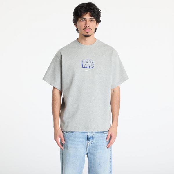 Tričko Nike Solo Swoosh Men's T-Shirt Dk Grey Heather/ Sail L