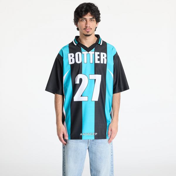 Dres Reebok x Botter LTD Reverse Soccer Tee Striped Navy/ Aqua Blue S