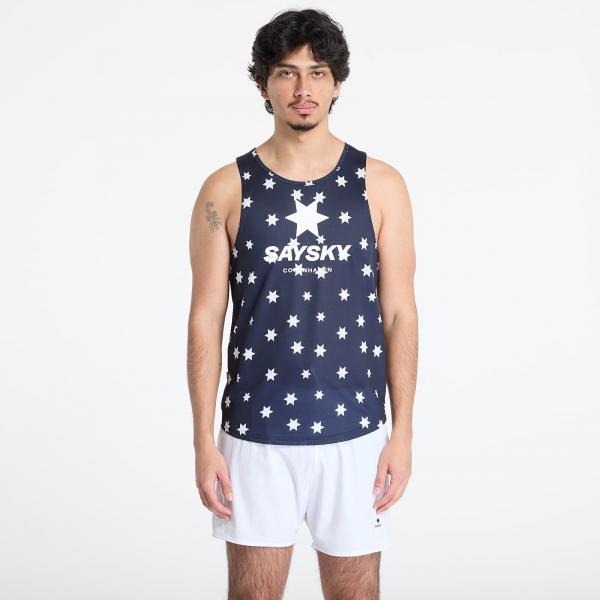 Tílko SAYSKY Star Combat Singlet Top Blue/ White Aop L
