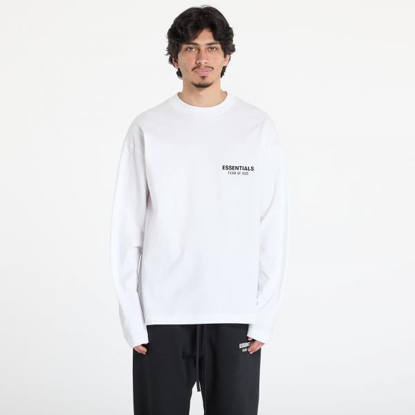Tričko Fear of God Essentials Classic Fit Long Sleeve Tee Bright White M