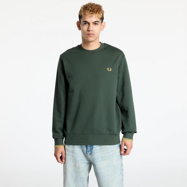 Mikina FRED PERRY Crew Neck Sweatshirt Court Green M