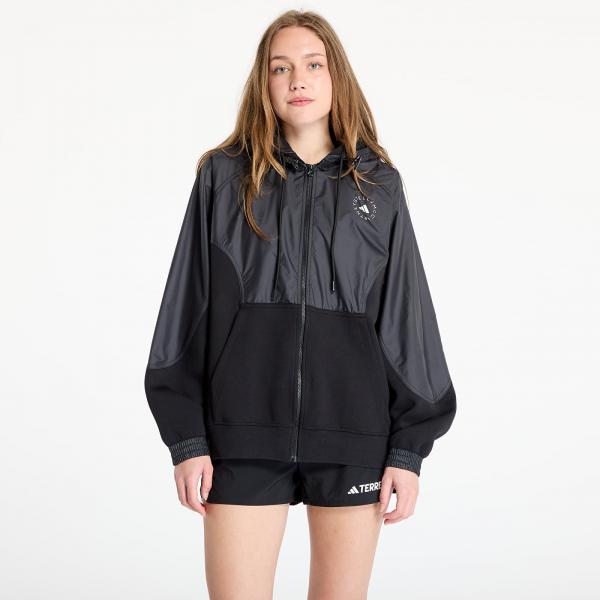 Mikina adidas x Stella Mccartney Material Mix Fullzip Hoodie Black/ Black/ Carbon S