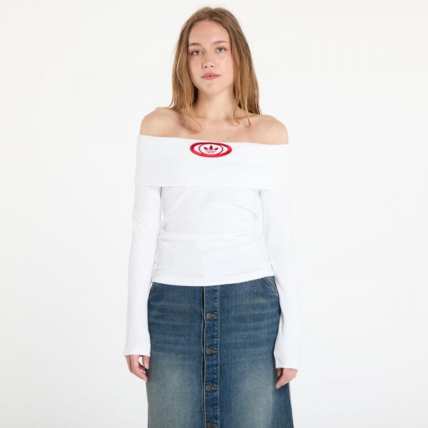 Top adidas Originals Off Shoulder Top White M