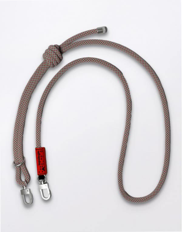 Topologie 8.0mm Rope Strap Grey/Red/Blue Lattice
