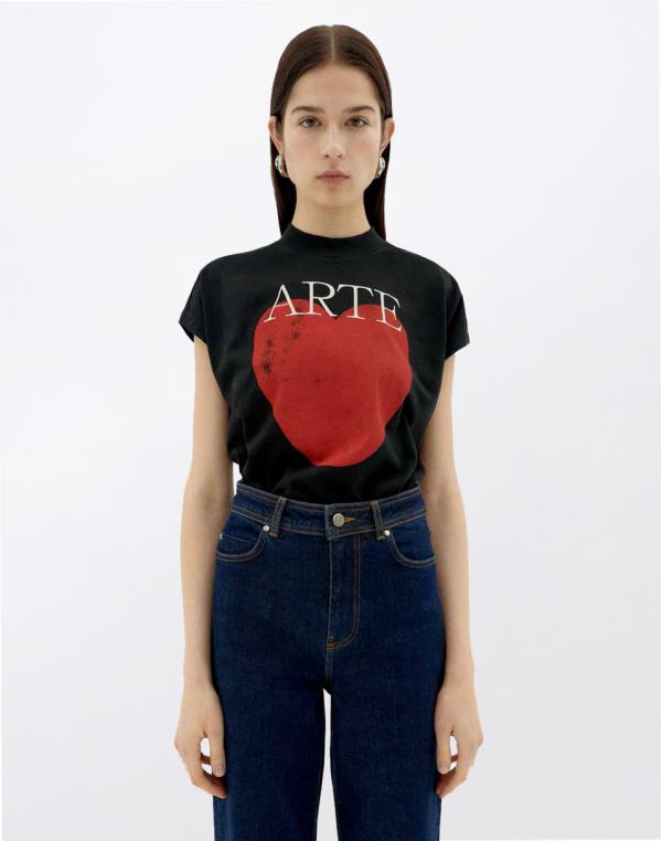 Tričko Thinking MU Art & Love Black Volta T-Shirt BLACK