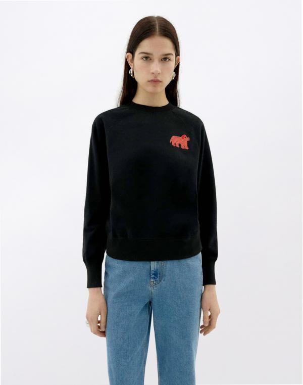 Thinking MU Doggy Bonnie Sweatshirt BLACK XS