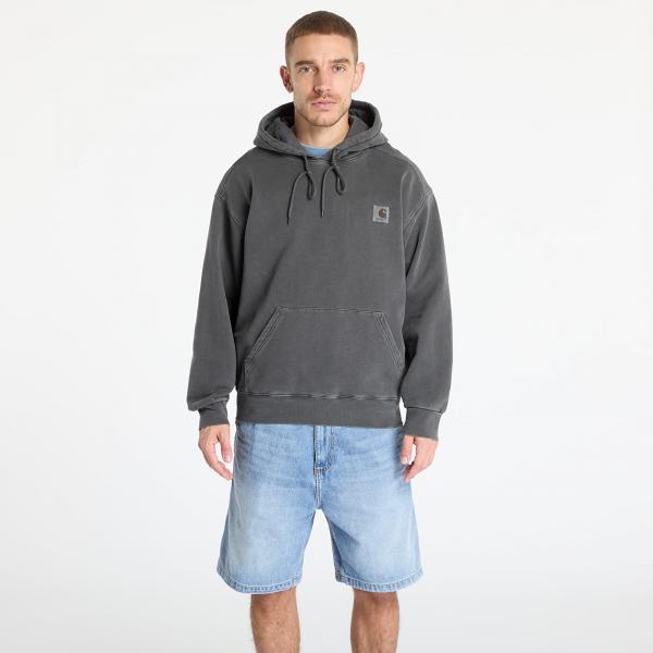 Mikina Carhartt WIP Hooded Nelson Sweat UNISEX Graphite Garment Dyed XS