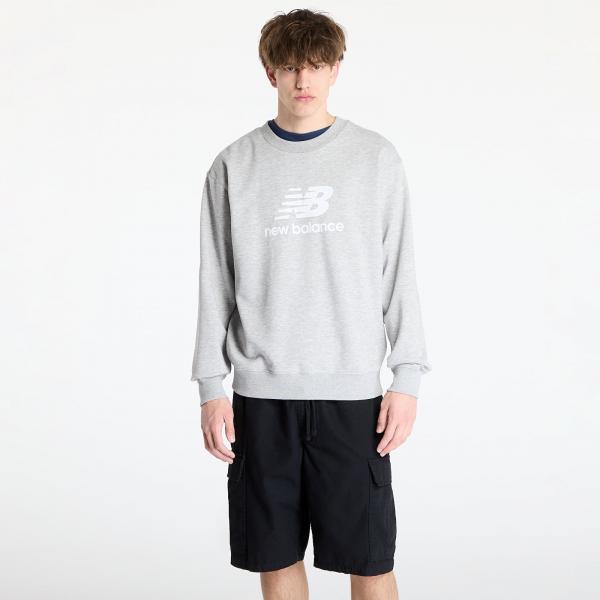 Mikina New Balance Stacked Logo French Hoodie Grey L